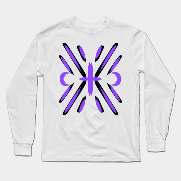 symmetrical pattern Long Sleeve T-Shirt by Haroshi_Mandaras